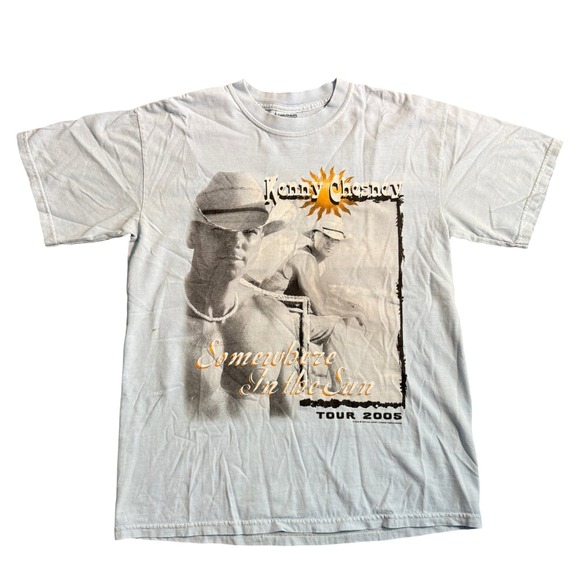 Gildan Other - Vintage Kenny Chesney Somewhere In The Sun Tour 2005 T-Shirt Light Blue Mens M
